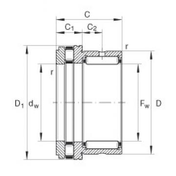 Cur INA NKXR40 complex bearings
